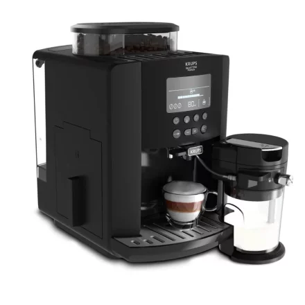 Krups Arabica Latte EA819N10 Αυτόματη μηχανή εσπρέσο, 15 bar, οθόνη LCD, αξεσουάρ γάλακτος, 1450 W