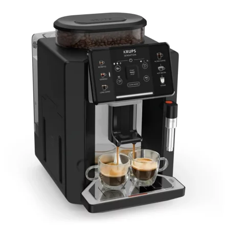 Espressor automat Krups Sensation EA910A10, 15 bari, 5 retete, Sistem Thermoblock Compact, 1450 W