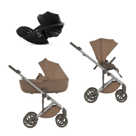 Carucior 3 in 1 pentru copii Anex Eli Woody, cu landou si Scoica Cloud G