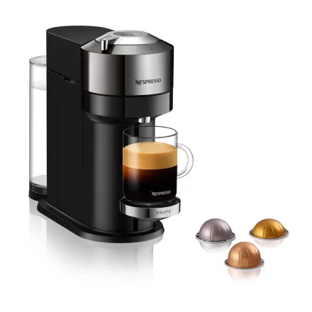 Μηχανή εσπρέσο Nespresso από Krups Vertuo Next Deluxe XN910C10, 19 bar, δεξαμενή 1,1 L, σύνδεση smartphone, 1500 W