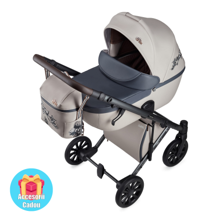Carucior 2 in 1 pentru copii Anex E/Type, din piele ecologica, editie speciala, Eden