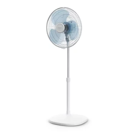 Ventilator cu picior Rowenta Essential+ VU4410F2, 3 trepte, design compact, consum redus, 45 W