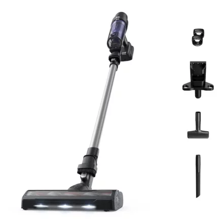 Aspirator Vertical Rowenta X-Pert 7.60 RH6A35WO, 140W, Autonomie 45 min, LED, Filtrare 99%, Violet-Negru