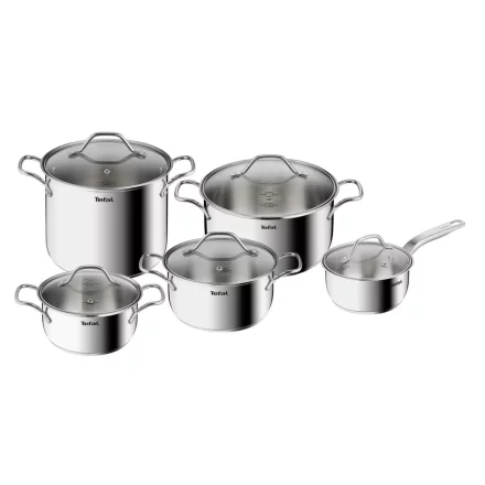 Set 10 piese Tefal Intuition B864SA74, Cratite si Oale 16-24cm, Inox, Inductie