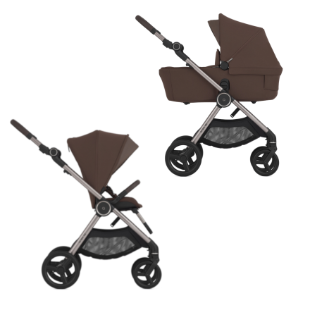 Carucior 2 in 1 pentru copii Anex IQ, compact, multifunctional, Brew