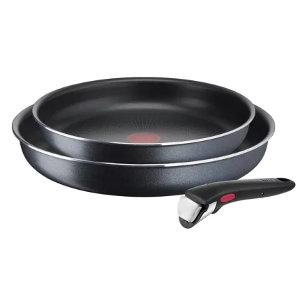 Set 3 piese Tefal Ingenio XL Force L1589132 –  maner detasabil, invelis antiaderent si Thermo‑Signal, 24/28 cm