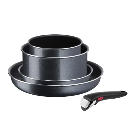 Set 5 piese Tefal Ingenio XL Force L1589502, maner detasabil, invelis antiaderent si Thermo-Signal