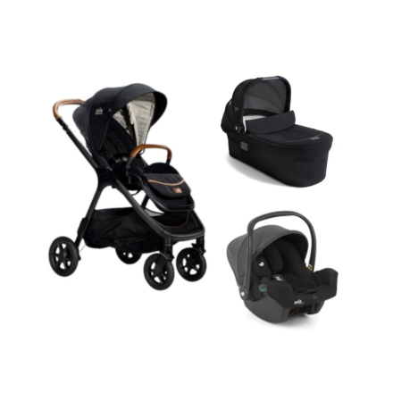 Carucior 3 in 1 pentru copii Joie Finiti Signature, multifunctional, cu landou si scoica i-Snug - Eclipse