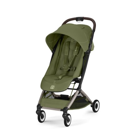 Carucior sport pentru copii CYBEX Orfeo, compact, ultra usor, Moss Green cu cadru Taupe