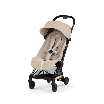 Carucior sport pentru copii Cybex Coya Comfort, compact, premium,  Cozy Beige cu cadru Matt Black