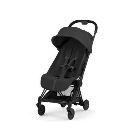 Carucior pentru copii Cybex Coya Style, compact, premium, Sepia Black cu cadru Matt Black