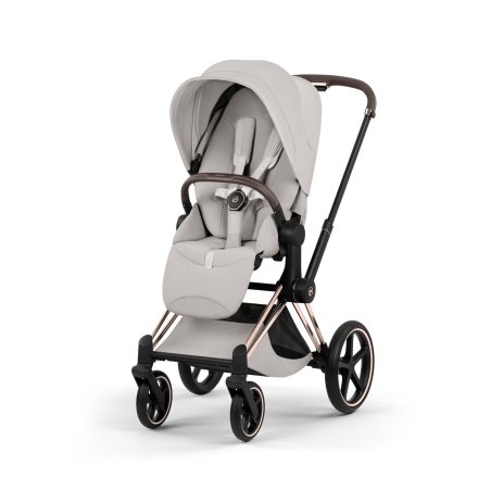 Carucior sport pentru copii Cybex Priam Style, premium, City Grey cu cadru Rosegold
