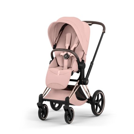 Carucior sport pentru copii Cybex Priam Style, premium, Peach Pink cu cadru Rosegold