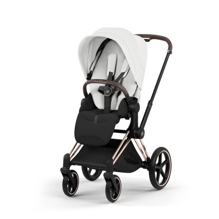Carucior sport pentru copii Cybex Priam Style, premium, Off White cu cadru Rosegold