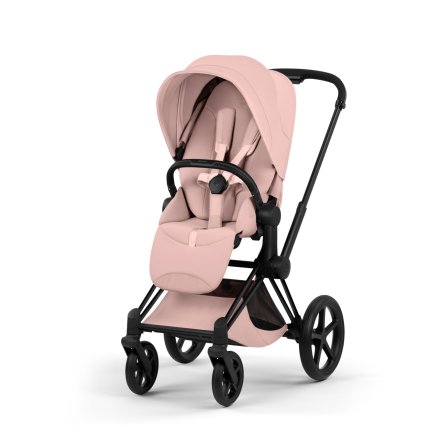 Carucior sport pentru copii Cybex Priam Style, premium, Peach Pink cu cadru Matt Black