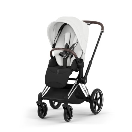 Carucior sport pentru copii Cybex Priam Style, premium, Off White cu cadru Chrome