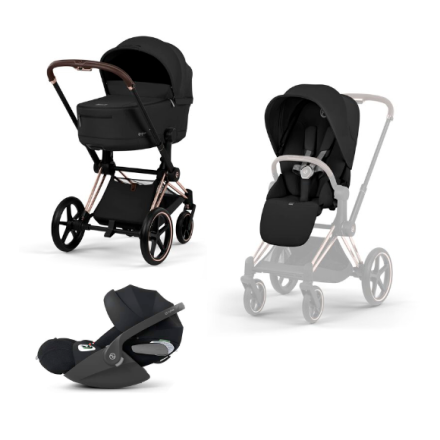 Carucior 3 in 1 pentru copii Cybex Priam Comfort, premium, cu scoica Cloud T Plus
