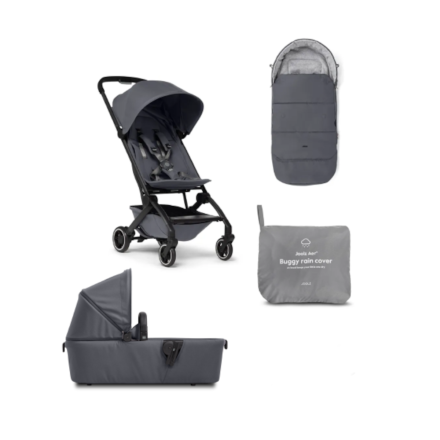Pachet promotional 2 in 1 Joolz Aer +, cu sac pentru carucior si protectie de ploaie, Stone Grey