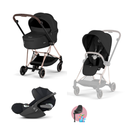 Carucior 3 in 1 pentru copii Cybex Mios Comfort, premium, cu scoica Cloud T Plus