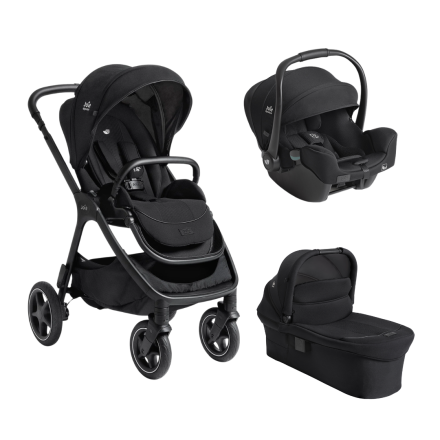 Carucior 3 in 1 pentru copii Joie Finiti Signature, cu landou Ramble XL si scoica auto i-Starter, Eclipse