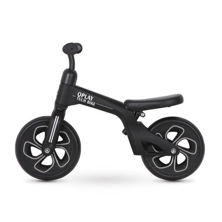 Bicicleta pentru copii fara pedale QPlay Tech, Echilibru si Control, 18 luni - 4 ani, negru