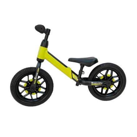Bicicleta pentru copii fara pedale QPlay Spark, Roti 12 inch si Cadru Rezistent, 2 -4 ani, Verde