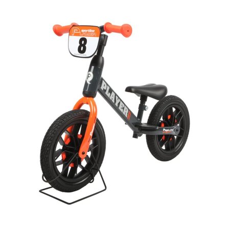Bicicleta pentru copii fara pedale QPlay Player, Roti 12 inch, Cadru Flexibil, 2-4 ani, Portocaliu