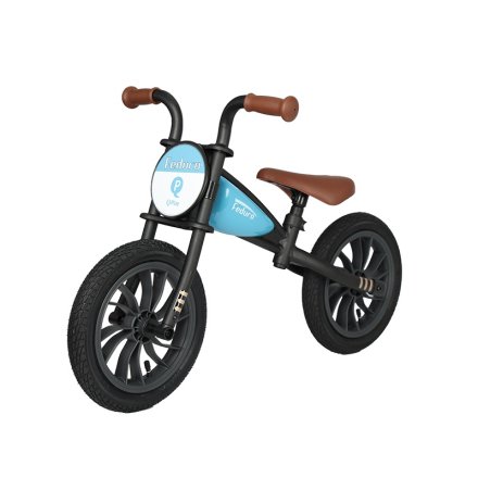 Bicicleta pentru copii fara pedale QPlay Feduro, Design Vintage, Roti 12 inch, 2-5 ani, Albastru
