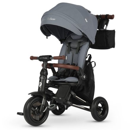 Tricicleta pentru copii Ultrapliabila QPlay Nova Deluxe, Reversibila, Roti EVA, 10-36 Luni, Albastru