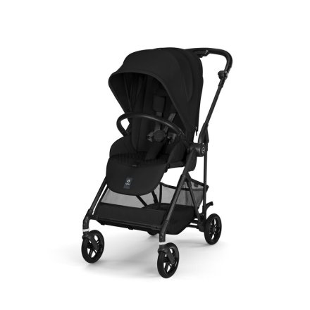 Бебешка количка Cybex Melio Carbon, ултра лека, компактна, Magic Black