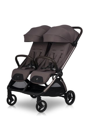 Carucior pentru Gemeni Cavoe Deux, Pliere Automata, Pana la 22 kg, Chocolate