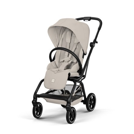 Καρότσι Cybex Gold Eezy S Twist+ 2, περιστρεφόμενο 360°, Dune Grey με μαύρο σκελετό