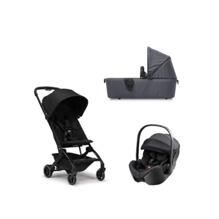 Carucior 3 in 1 Joolz Aer+, cu landou si scoica Britax Romer BABY SAFE PRO STYLE, Space black