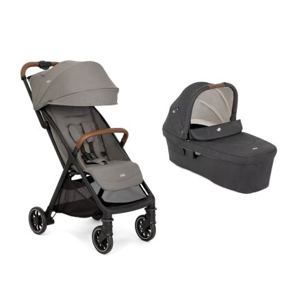 Carucior 2 in 1 pentru copii Joie Pact Pro, cu landou Ramble XL, Pebble