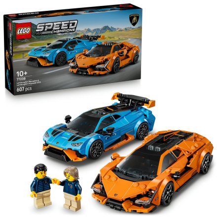 LEGO Speed ​​​​Champions 77238 Комплект Lamborghini Revuelto и Huracan STO, Състезателни коли и колекционерски играчки