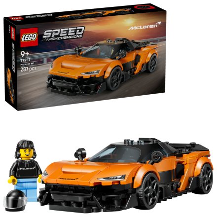 Set LEGO Speed Champions Masina de Curse McLaren W1 77257, Jucarie de Colectie pentru Copii