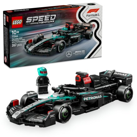 Set LEGO Speed Champions Masina de Curse Mercedes-AMG F1 W15 77244, Jucarie de Colectie si Macheta Formula 1 pentru Copii