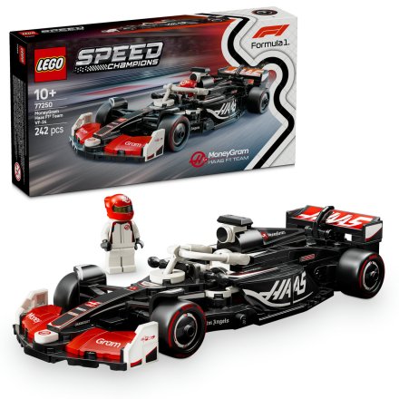 Set LEGO Speed Champions Masina de curse MoneyGram Haas F1 Team VF-24 77250, Vehicul de jucarie Formula 1, 2024