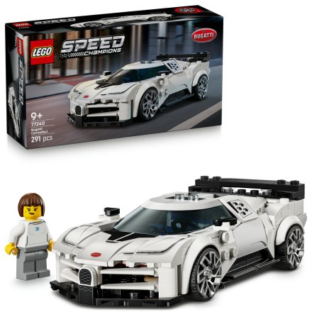 Set LEGO Speed Champions Hipermasina sport Bugatti Centodieci 77240, Masina de jucarie Bugatti, 2025