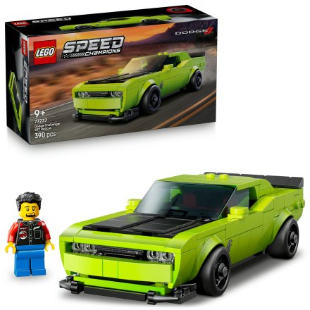 LEGO Speed ​​​​Champions Комплект спортна кола Dodge Challenger SRT Hellcat 77237, играчка кола Dodge, 2025