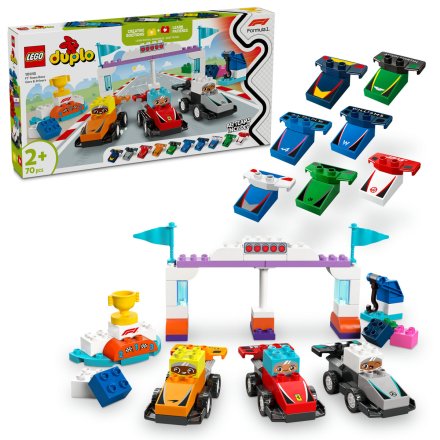 LEGO DUPLO Комплект състезателни коли и пилоти на отбор F1 10445