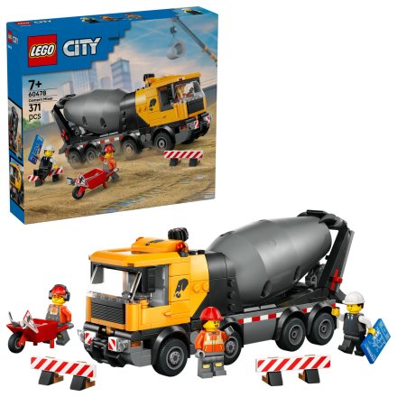 Set LEGO City Autobetoniera 60478, Vehicul de Santier, pentru copii