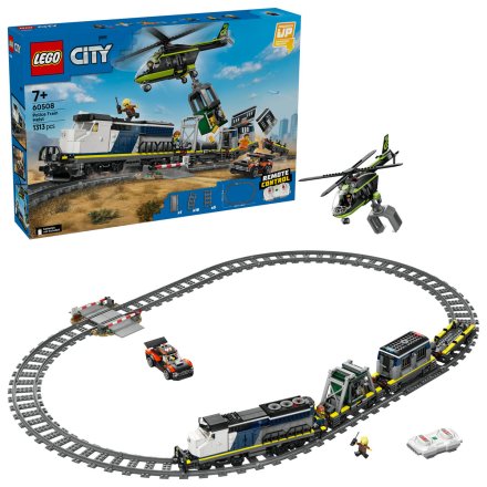 LEGO City Αστυνομικό Σετ Ληστείας Τρένου 60508, Ηλεκτρικό Τρένο με Τηλεχειριστήριο, για παιδιά