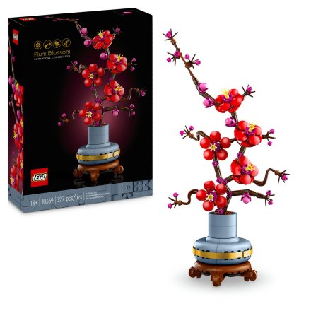 LEGO Icons Flori de prun 10369, Set de Constructie Planta Artificiala pentru Adulti