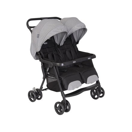 Carucior pentru gemeni Graco DuoRider, pliere rapida, usor, Steeple Gray