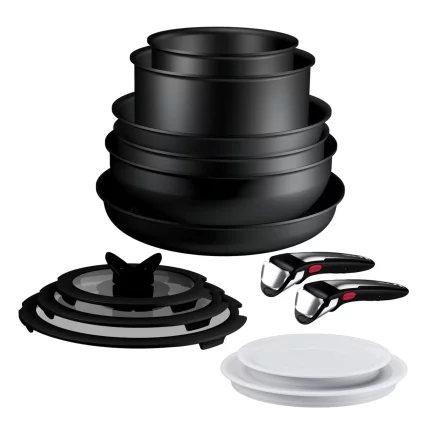 Tefal Ingenio Excellence+ Комплект от 13 части, Индукция, Незалепващо покритие, Сваляеми дръжки, Черен