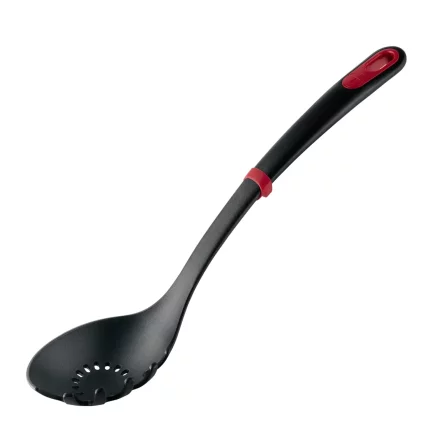 Lingura pentru Paste Tefal Ingenio+ K1980234, Nylon Ranforsat, Rezistenta la Caldura, Negru/Rosu