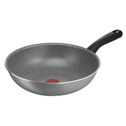 Уок тиган Tefal Cook Natural 28 см, Mineralia, термосигнален индикатор, сив