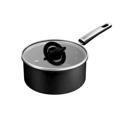 Cratita cu capac Tefal Excellence+ 20 cm, Invelis Antiaderent, Tehnologie Thermo-Signal, Compatibila Inductie, Negru