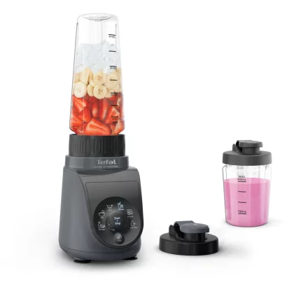 Blender Tefal Blend Up Essential, 800 W, 0.6 L, Tehnologie Powelix, 4 Lame Inox, 6 Programe, Negru